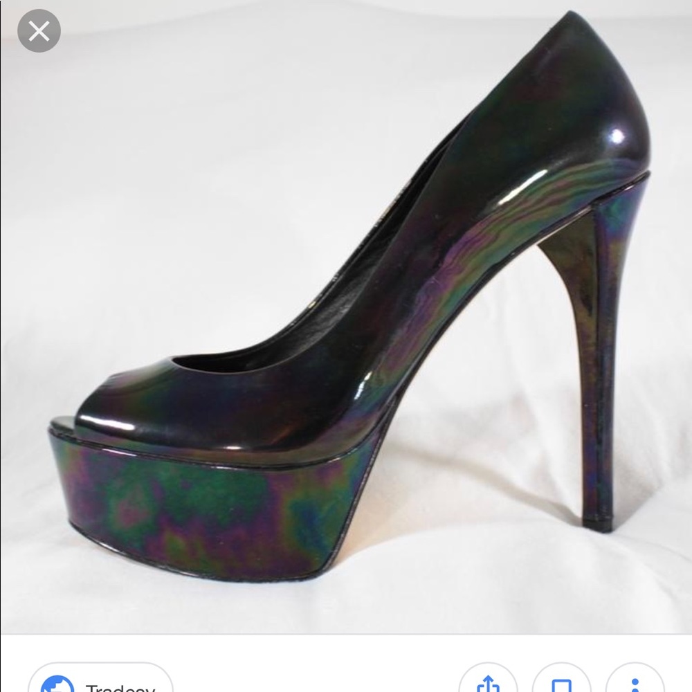 Brian Atwood size 9.5. Oil slick Bambola pumps.